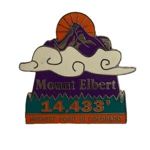 Mount Elbert Elevation 14,433' Travel Souvenir Lapel Pin Hiking 14er Mountain CO